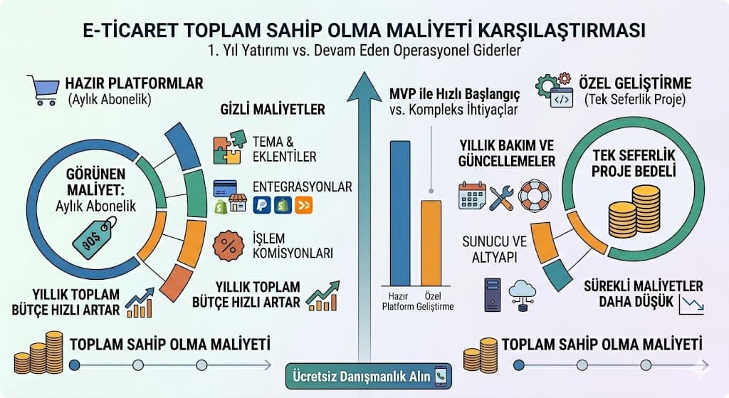 1. E-Ticaret Sitesi Türleri ve Maliyet Bantları