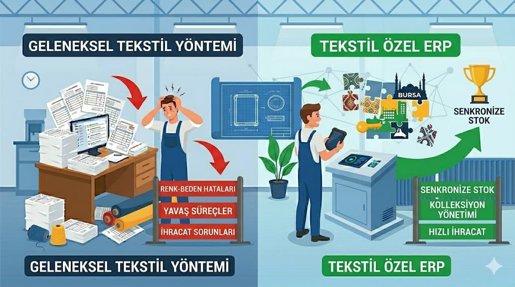 Tekstil Sektöründe ERP: Özel İhtiyaçlar ve Çözümler