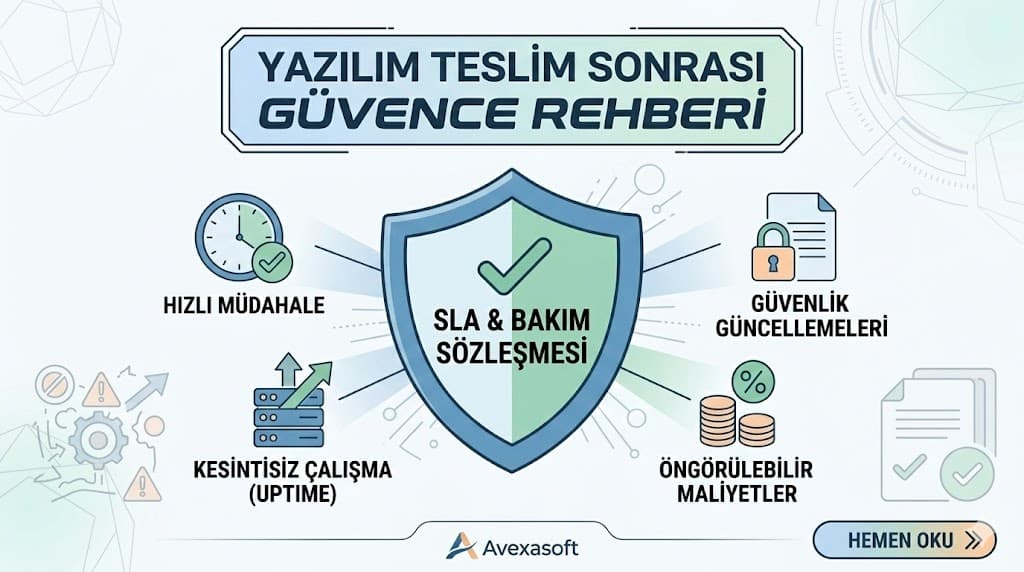 yazılım bakım sözleşmesi SLA kapsamı ve hizmet seviyeleri
