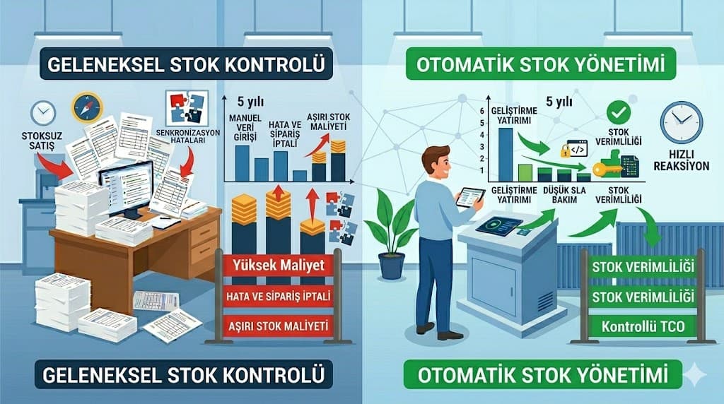 E-ticaret stok yönetimi otomasyonu dikkat noktaları