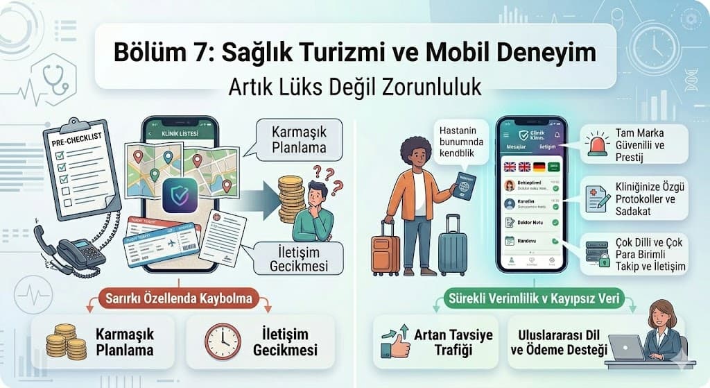7. Sağlık Turizmi ve Mobil Deneyim: Artık Lüks Değil Zorunluluk
